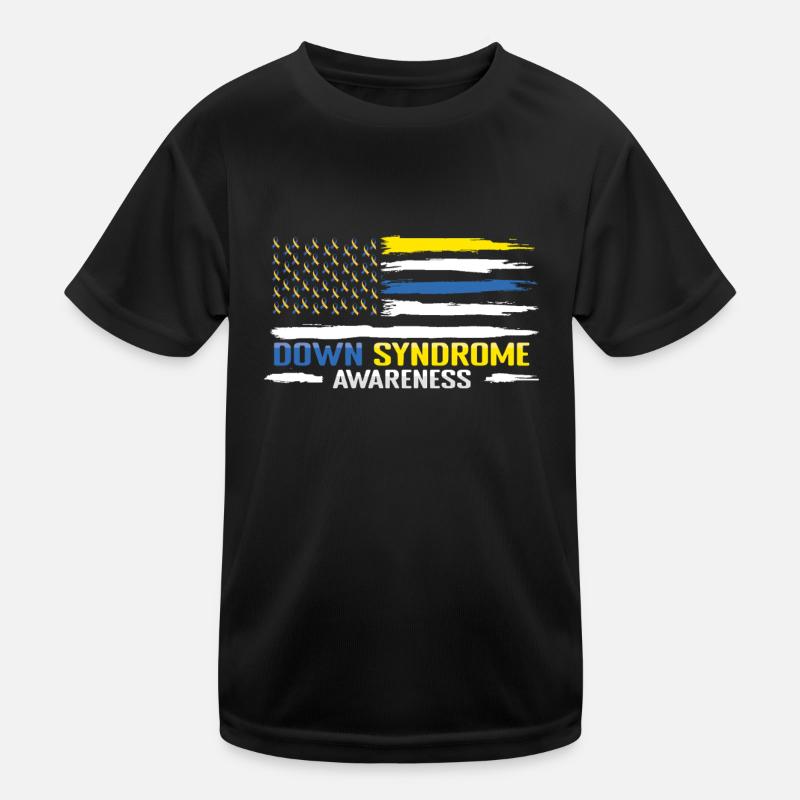 Down Syndrome Awareness Flag Design Kids Functional T-Shirt