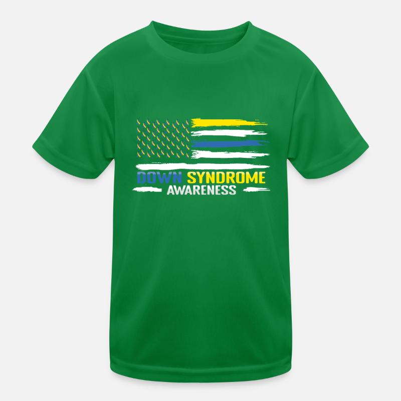 Down Syndrome Awareness Flag Design Kids Functional T-Shirt