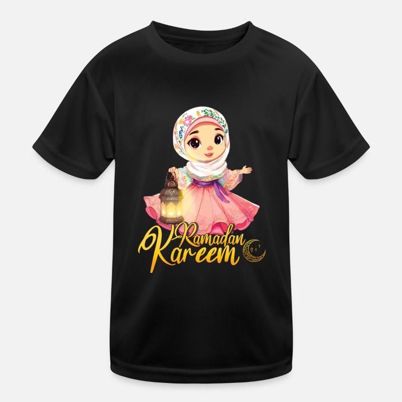 Eid Mubarak Ramadan Kareem Illustration mit Kinder Funktions-T-Shirt