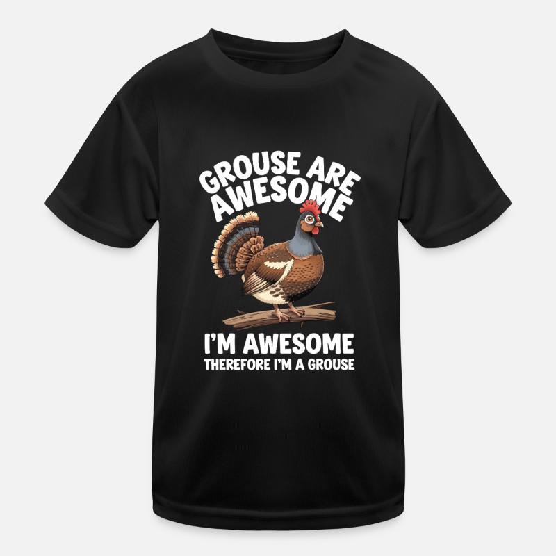 Auerhahn - Kinder Funktions-T-Shirt - Schwarz