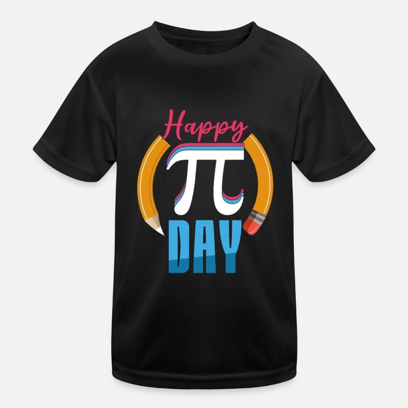 Happy Pi Day Math Fun Pencil Design Kids Functional T-Shirt