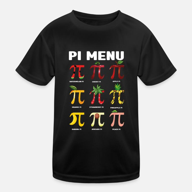 Pi Menü Obst Pi Day Lustige Mathematik Kunst Kinder Funktions-T-Shirt