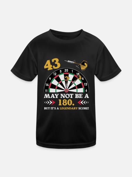 Pas 180 mais un classique 43e anniversaire Fléchettes - T-shirt sport Enfant - noir - Devant