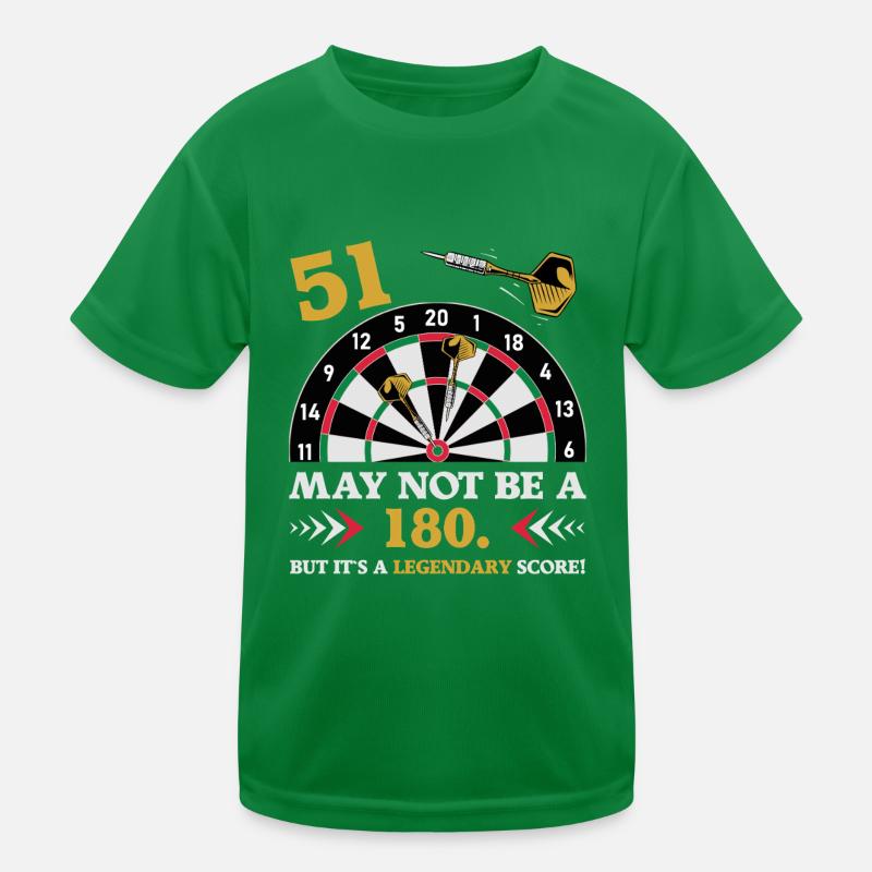 Nicht 180 aber ein Klassiker 51. Geburtstag Dart Kinder Funktions-T-Shirt