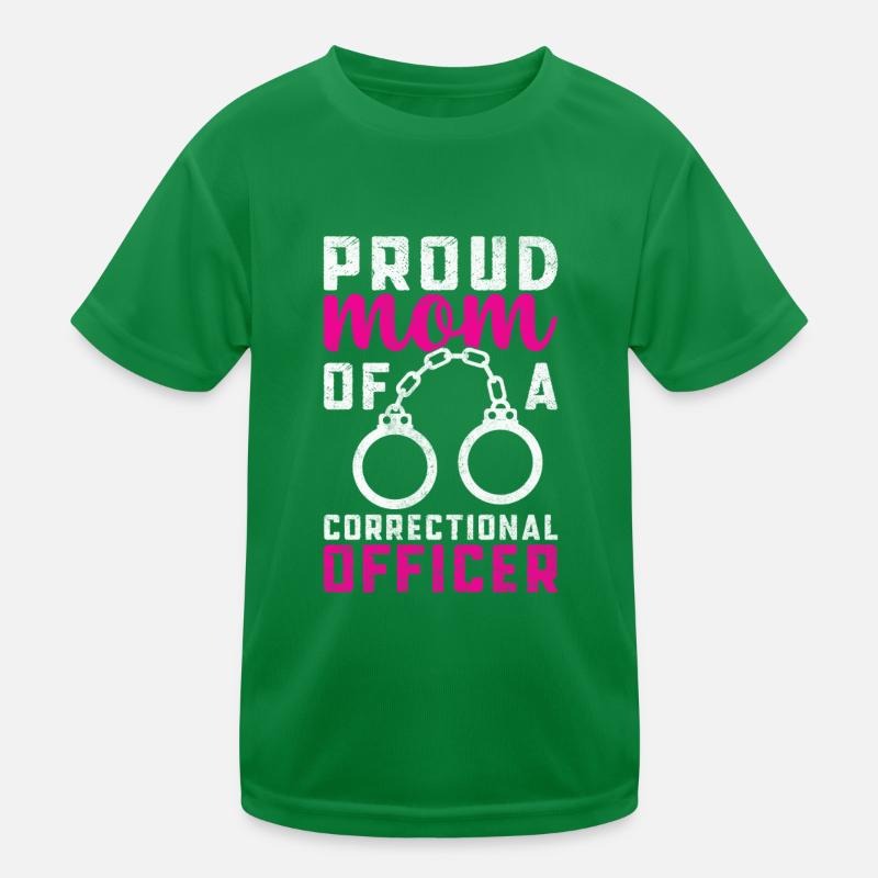 Correctional Officer Mom Law Enforcement Thin Kids Functional T-Shirt