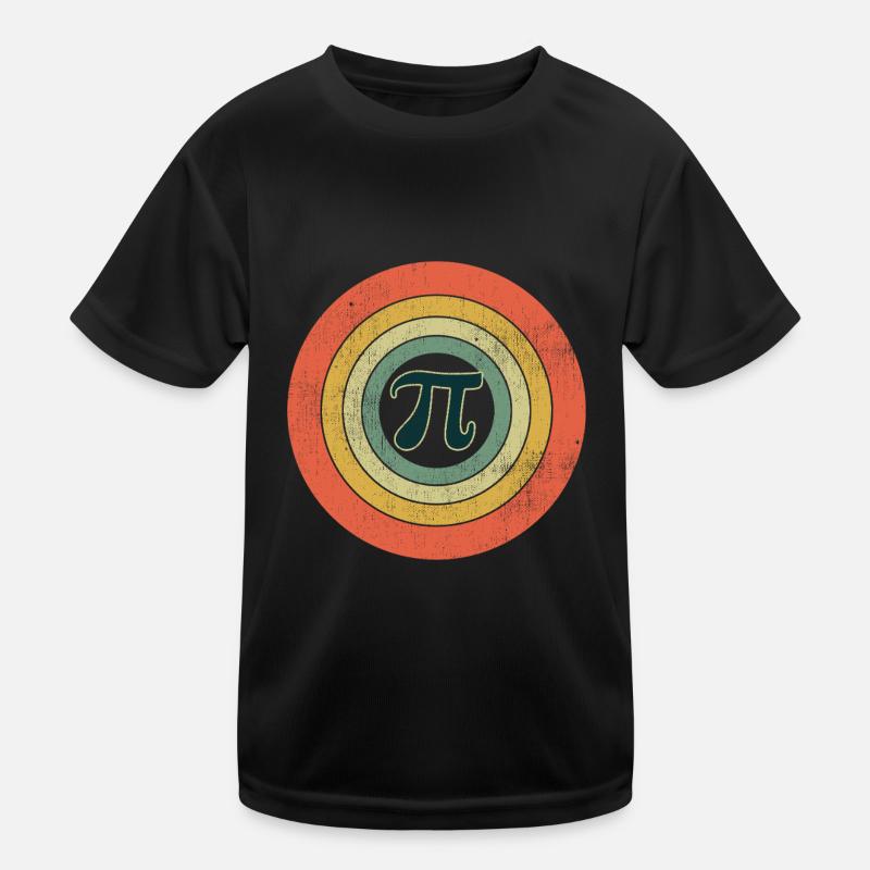 Retro Style Pi Tag Geometric Pattern Art Kids Functional T-Shirt