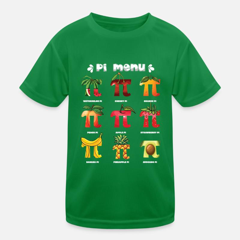 Pi Menu Fruit Friends Pi Day Fun Kids Functional T-Shirt
