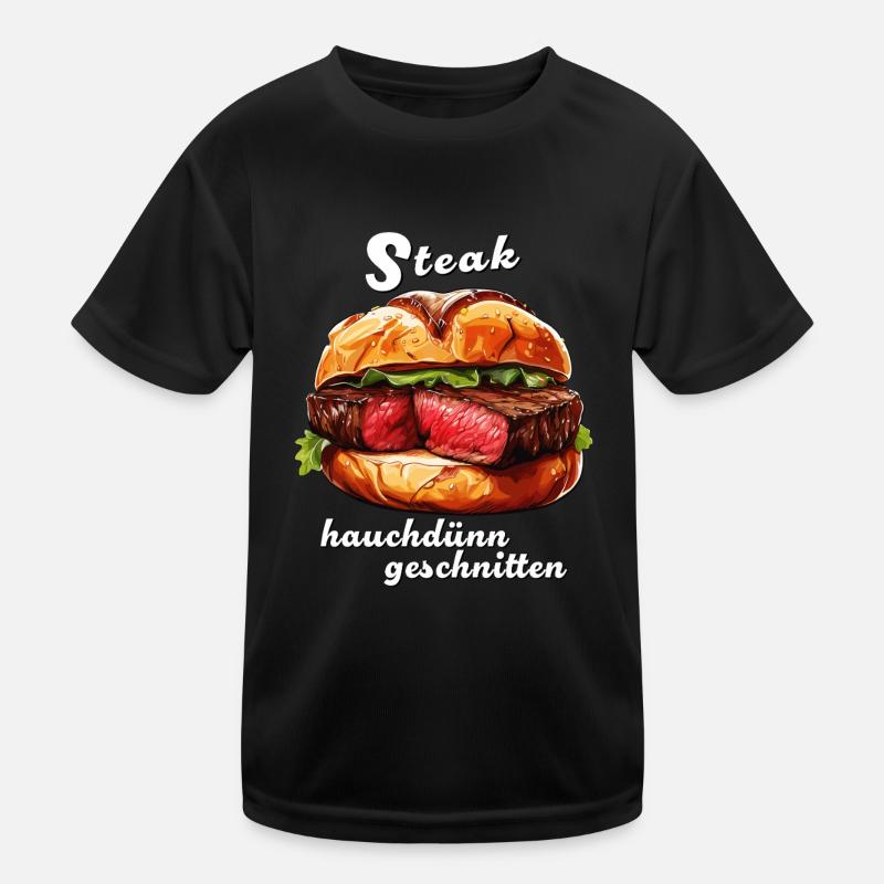 STEAK wafer-thin sliced Kids Functional T-Shirt