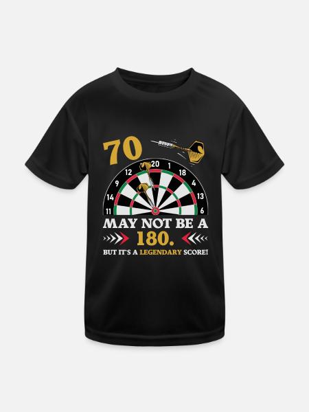 Pas 180 mais un classique : les fléchettes du 70e anniversaire - T-shirt sport Enfant - noir - Devant