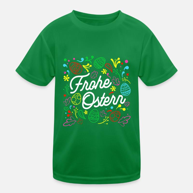Happy Easter Gift Easter Saying Easter Kids Functional T-Shirt