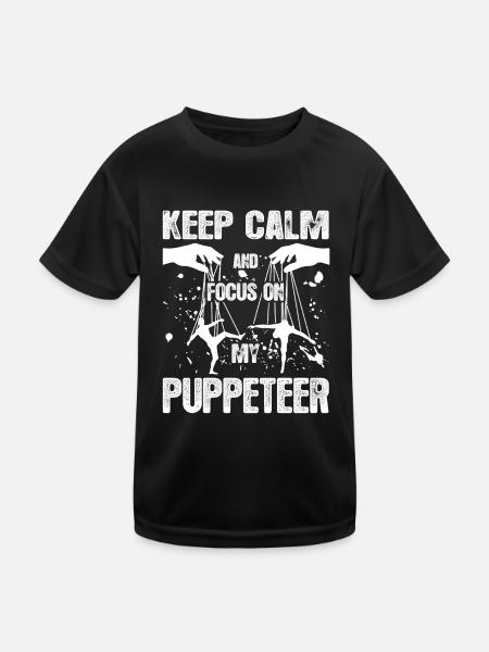 Puppeteer Focus On My Puppeteer - Kids Functional T-Shirt - black - Front