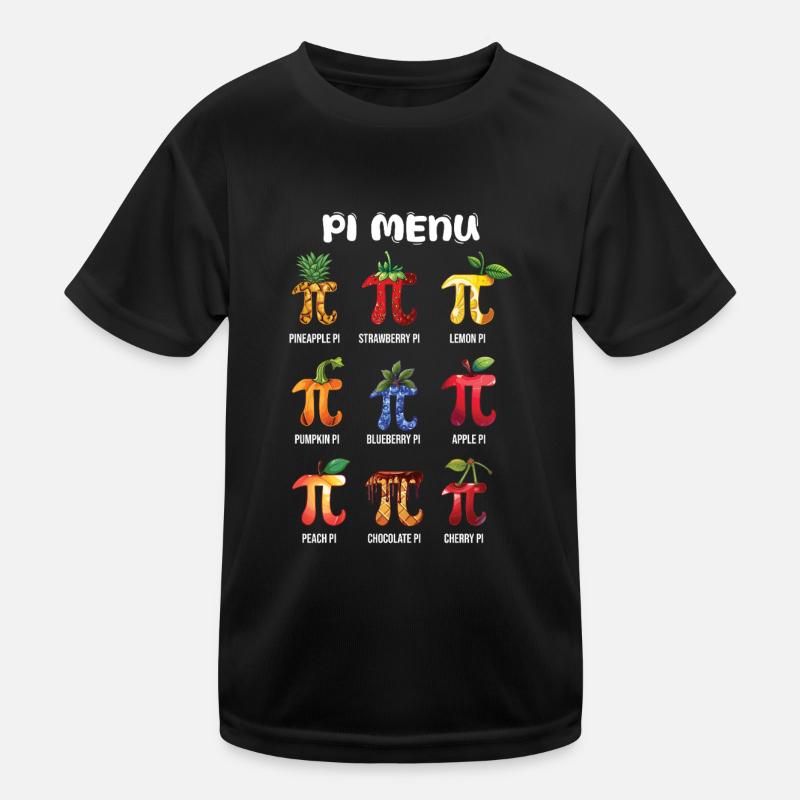 Pi Menu Fruité Pi Day Variété T-shirt sport Enfant