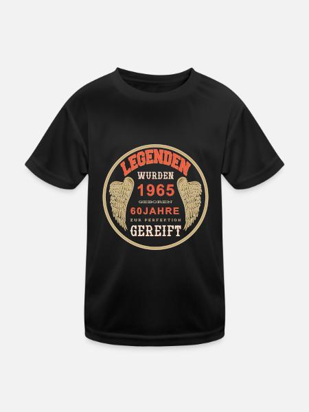 60 Jahre 1965 Geburtstag Jubiläum Jahrgang 1965 - Kinder Funktions-T-Shirt - Schwarz