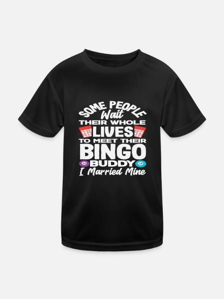 Joueur de bingo J’ai épousé le mien - T-shirt sport Enfant - noir - Devant