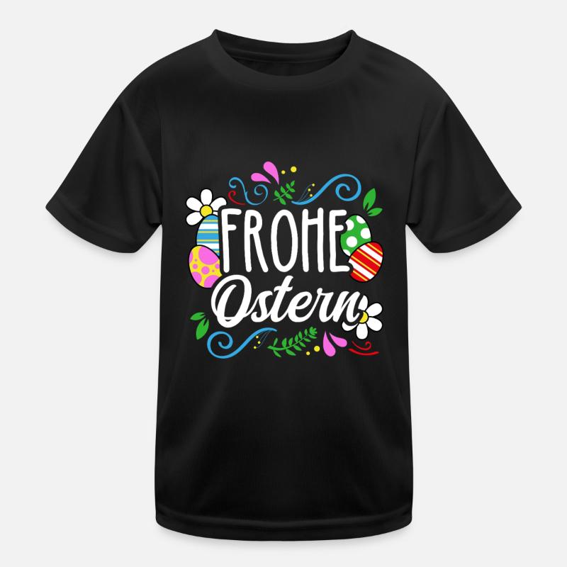 Frohe Ostern Kinder Funktions-T-Shirt