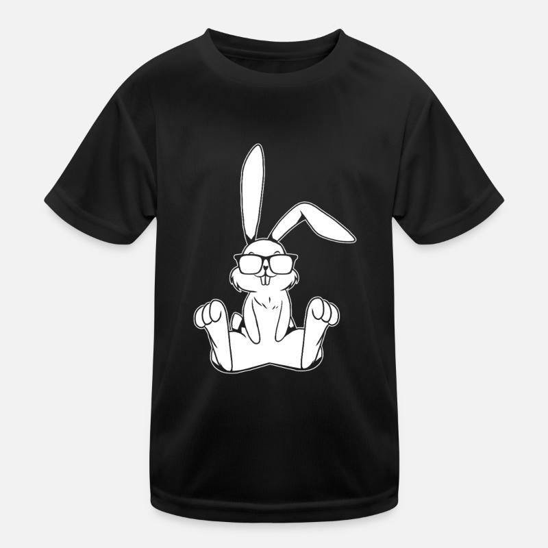 Süßer Hase mit Sonnenbrille Kanninchen Hasen Kinder Funktions-T-Shirt