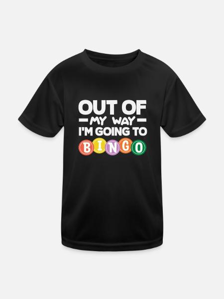 Bingo Spieler Auf Dem Weg Zum Bingo - Kinder Funktions-T-Shirt - Schwarz - Vorne