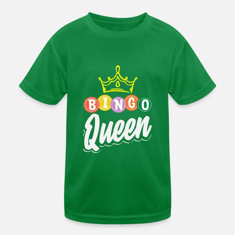 Bingo Queen Player Crown Kids Functional T-Shirt