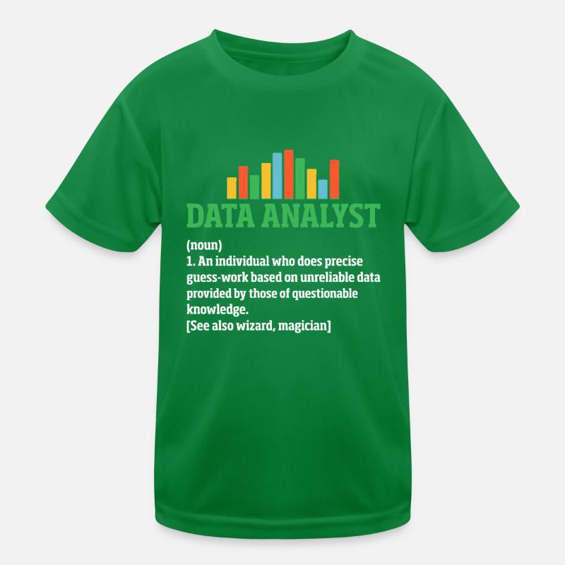 Data Analyst Lustige Definition Tabellenkalkulation Daten Kinder Funktions-T-Shirt