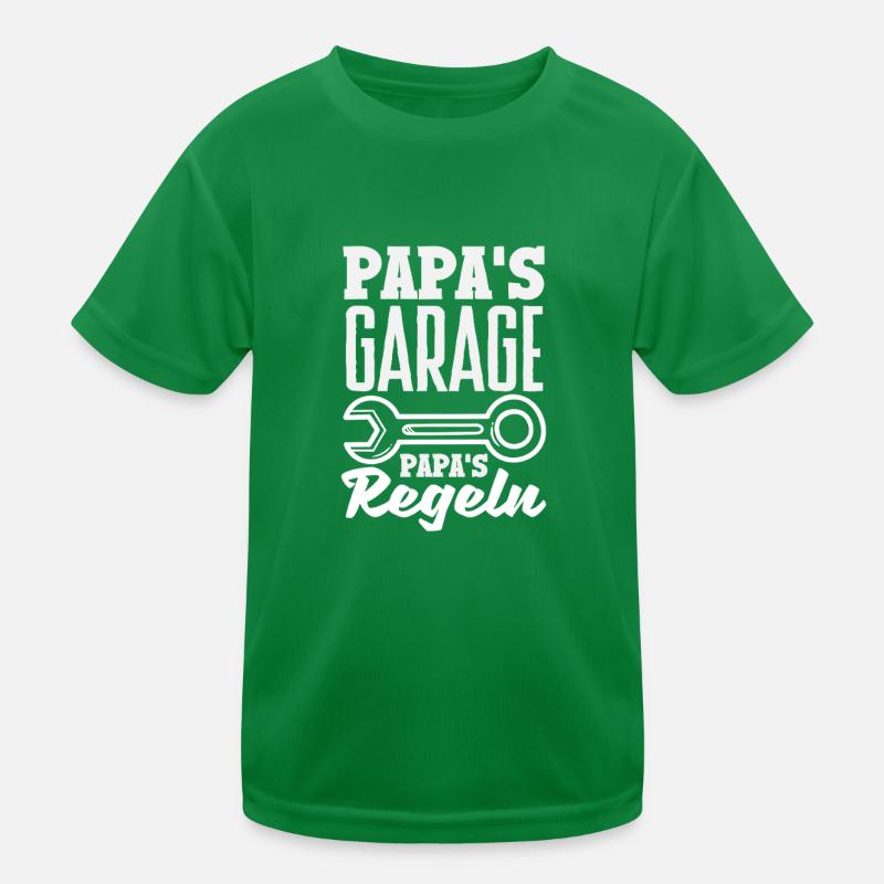 Dad's Garage Dad's Rules Screwdriver Gift Kids Functional T-Shirt
