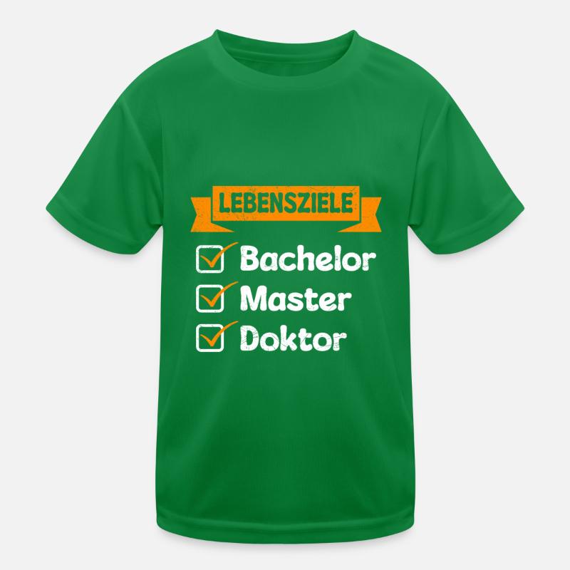 Ph.D BACHELOR MASTER DOKTOR Lustiges Kinder Funktions-T-Shirt