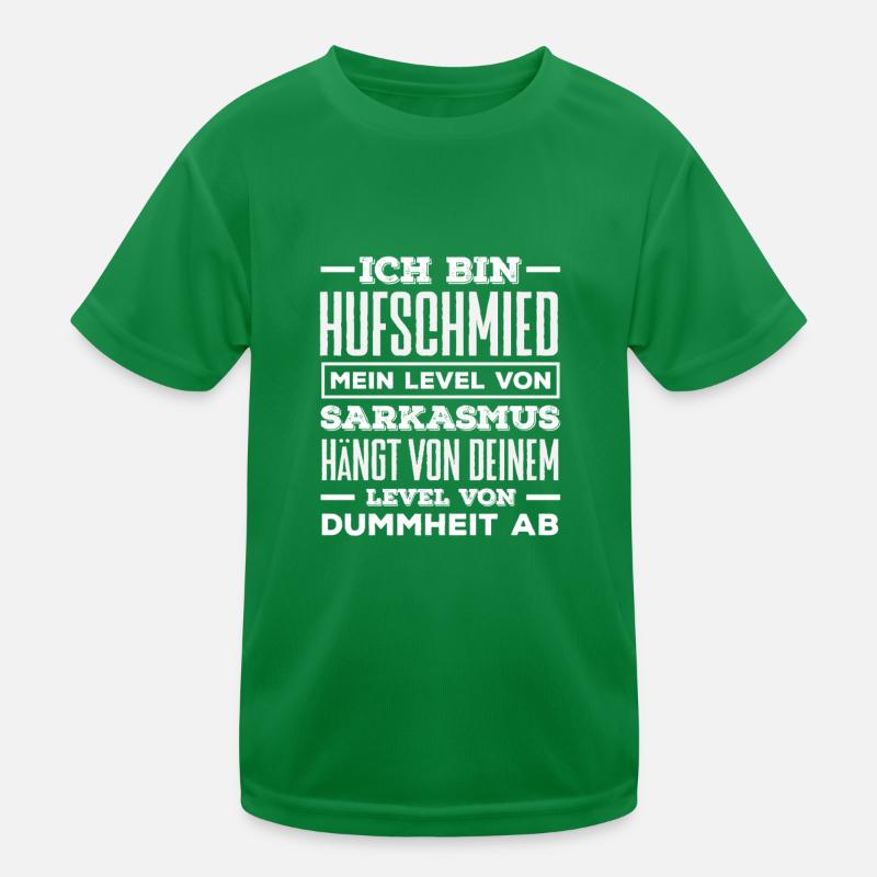 Je suis maréchal-ferrant Niveau sarcasme Stupidité T-shirt sport Enfant