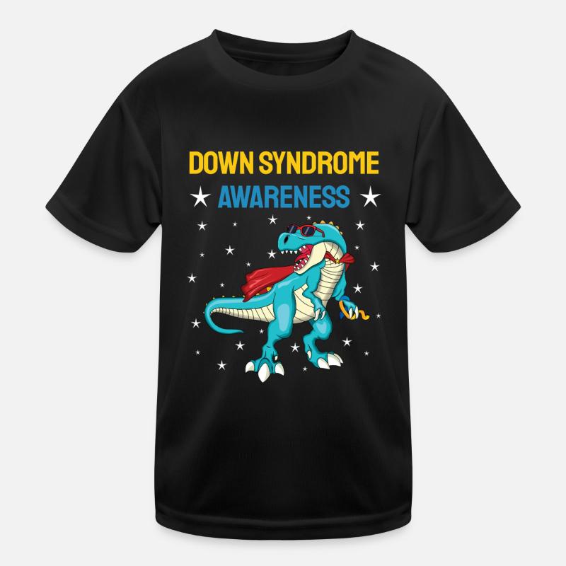 Dinosaurier Down Syndrom Bewusstsein Kinder Funktions-T-Shirt