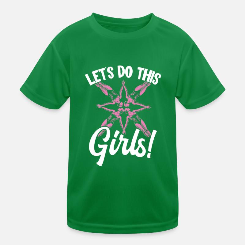 Synchronized Swimming Synchro Swimmers Kids Functional T-Shirt