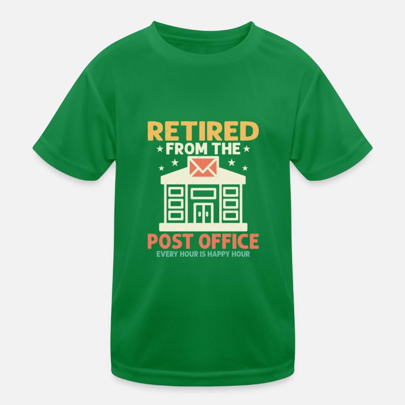 Retired From The Post Office Postal Worker Mailman Kinder Funktions-T-Shirt