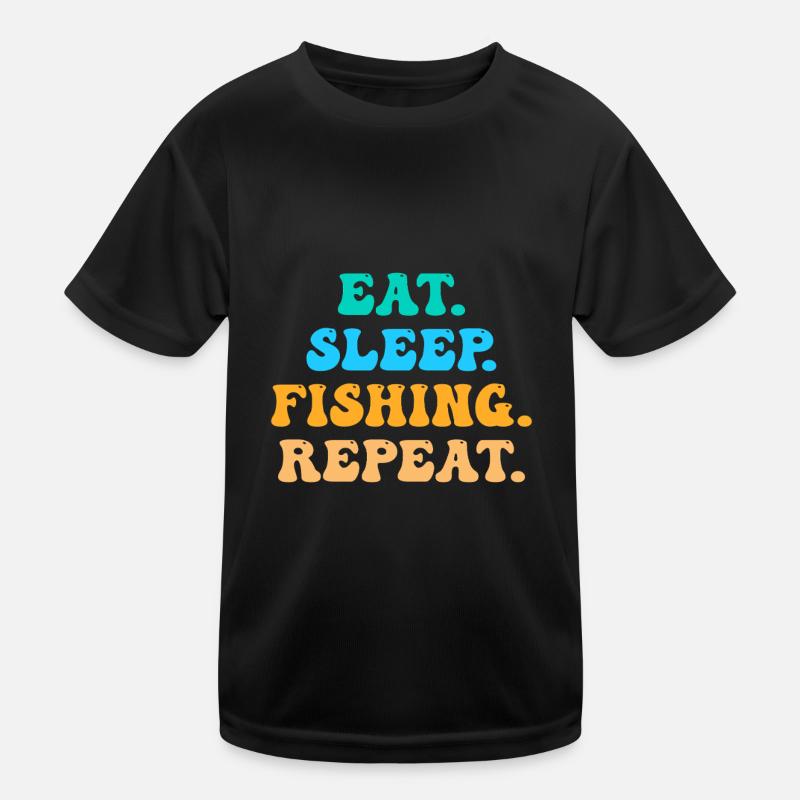 Manger. Dormir. Pêche T-shirt sport Enfant