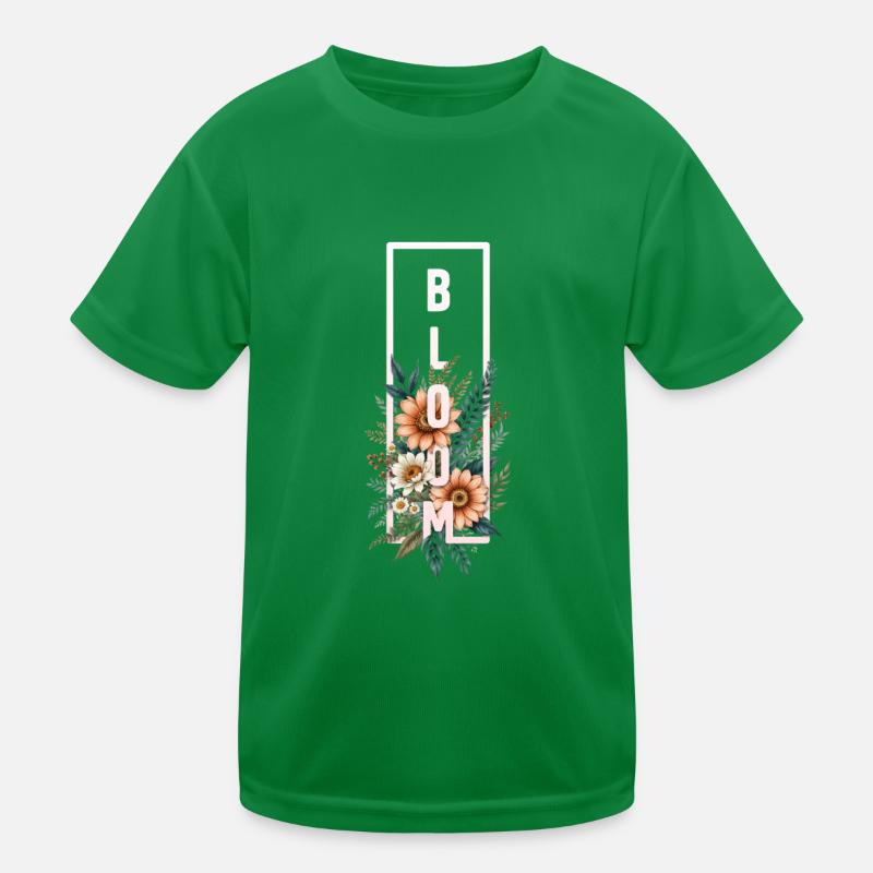 Bloom Botanical Frame Kids Functional T-Shirt