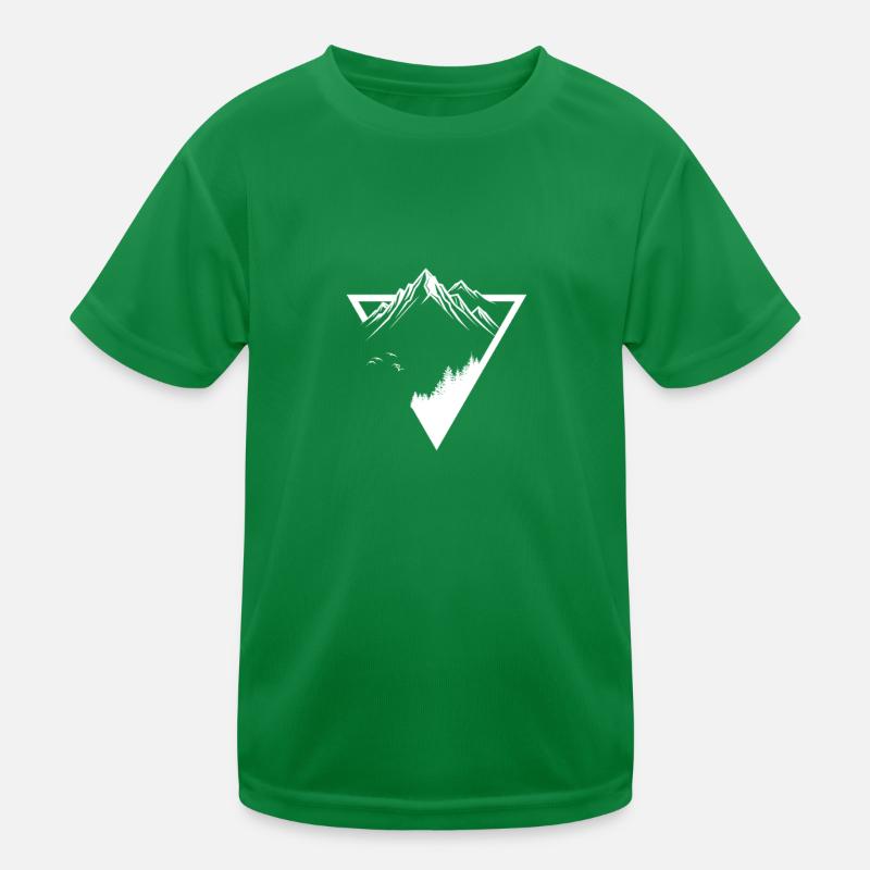 Mountain Peak Triangle Kids Functional T-Shirt