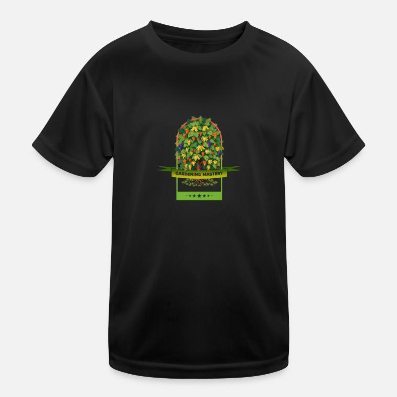 Gartenarbeit Meisterschaft Obstbaum Kinder Funktions-T-Shirt