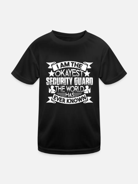 Security Guard I am The Okayest Security Guard - Kids Functional T-Shirt - black - Front