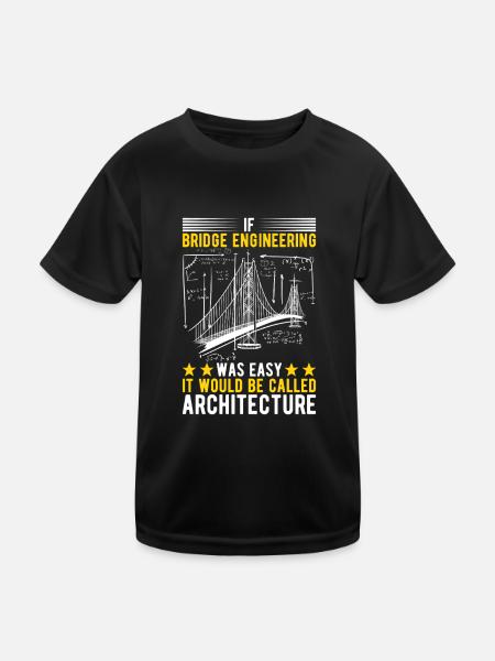 Ingénieur des ponts Construction de ponts - T-shirt sport Enfant - noir - Devant