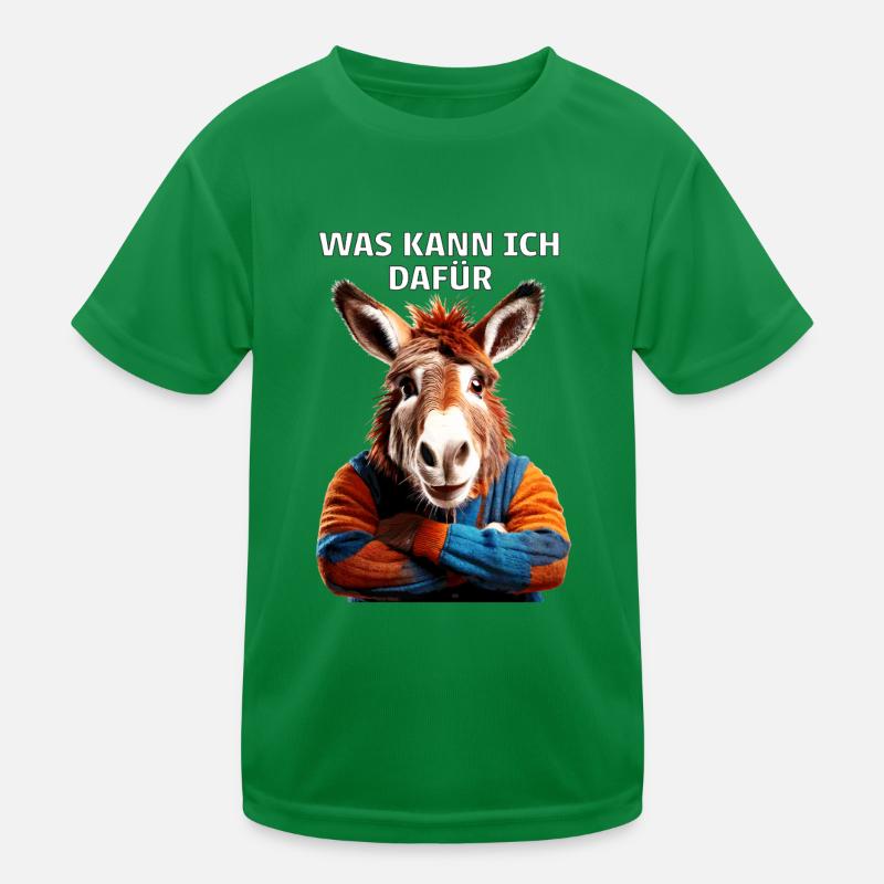 WAS KANN ICH DAFÜR Kinder Funktions-T-Shirt