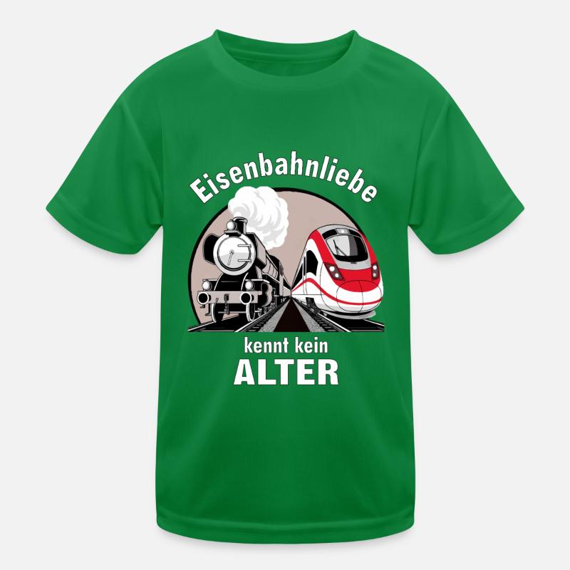 TRAIN TRAIN RAILWAY LOVE knows no AGE Kids Functional T-Shirt