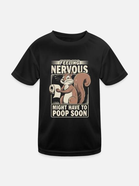 Intestin irritable Syndrom Écureuil Caca Humour - T-shirt sport Enfant - noir - Devant
