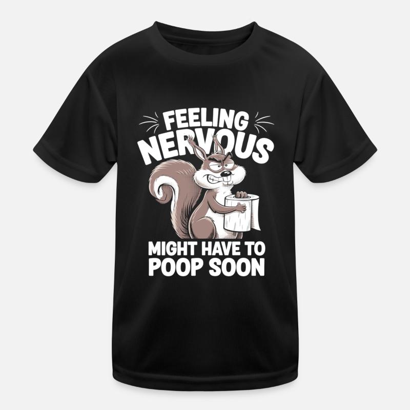Irritable Bowel Syndrom Squirrel Poop Humor Kids Functional T-Shirt