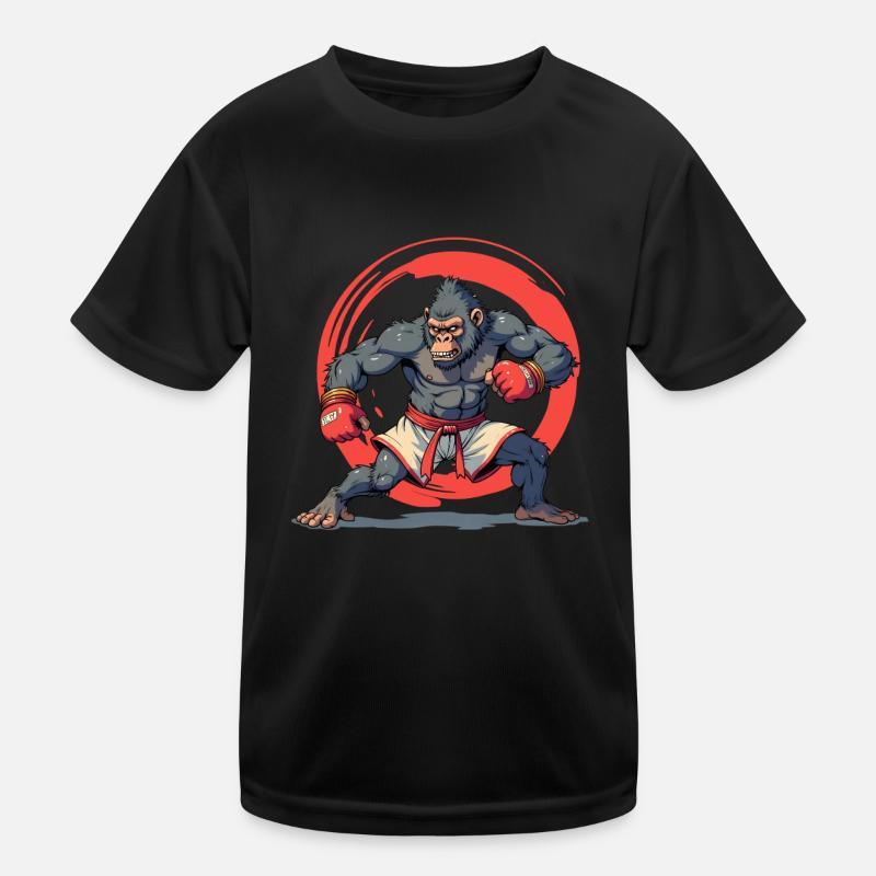 muay thai gorilla Design for a muay thai Kids Functional T-Shirt