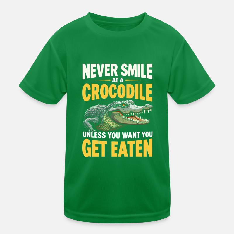 Alligator crocodile reptile passionné marais T-shirt sport Enfant