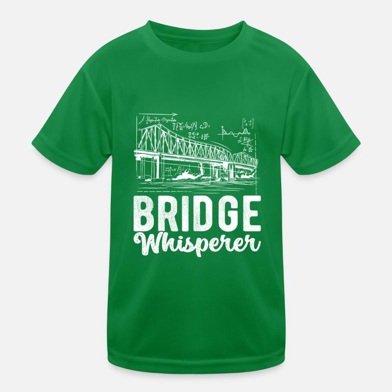 Bridge Engineer Bridge Construction Kids Functional T-Shirt