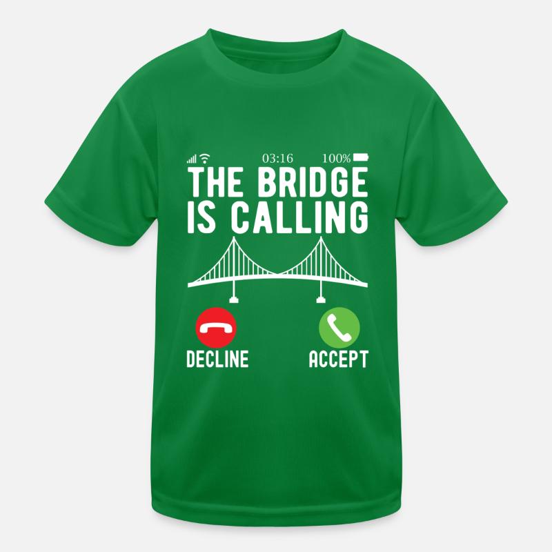 Bridge Engineer Bridge Construction Kids Functional T-Shirt