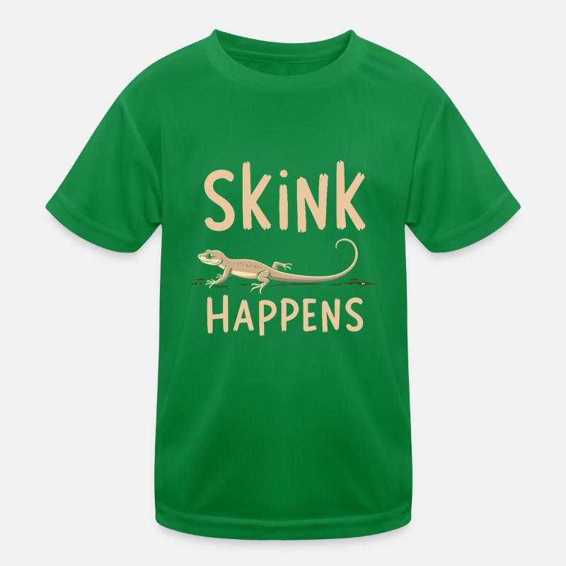 Skink Reptile Lover Exotische Eidechse Blauzungig Kinder Funktions-T-Shirt