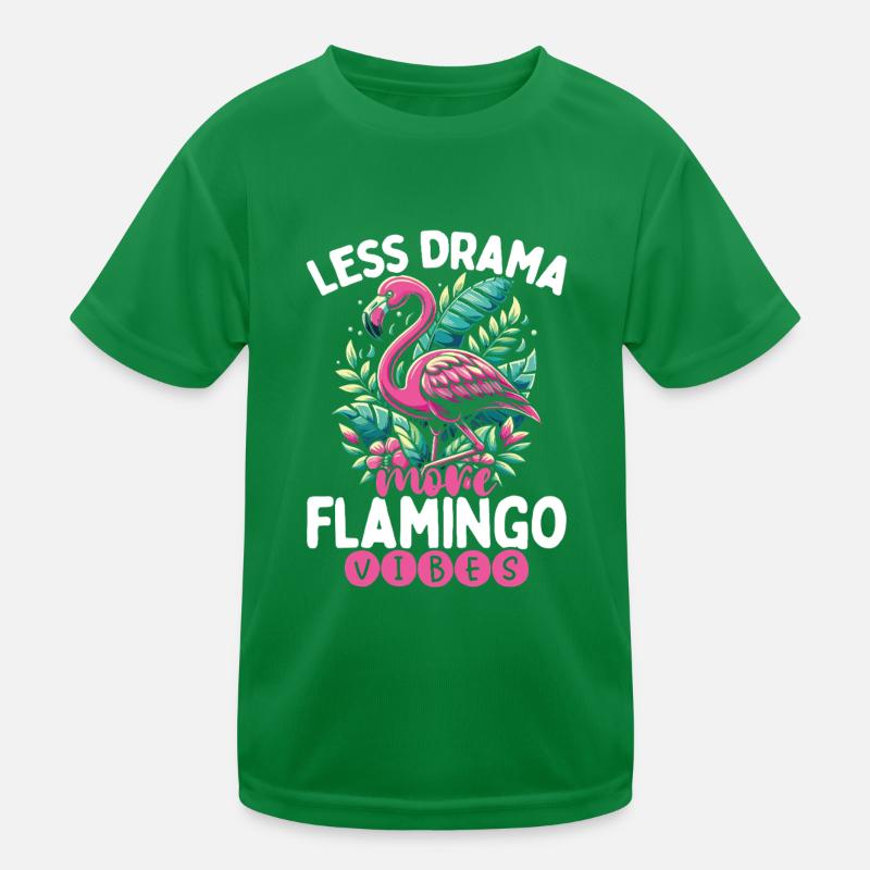 Moins de drame, plus de Flamingo Vibes T-shirt sport Enfant