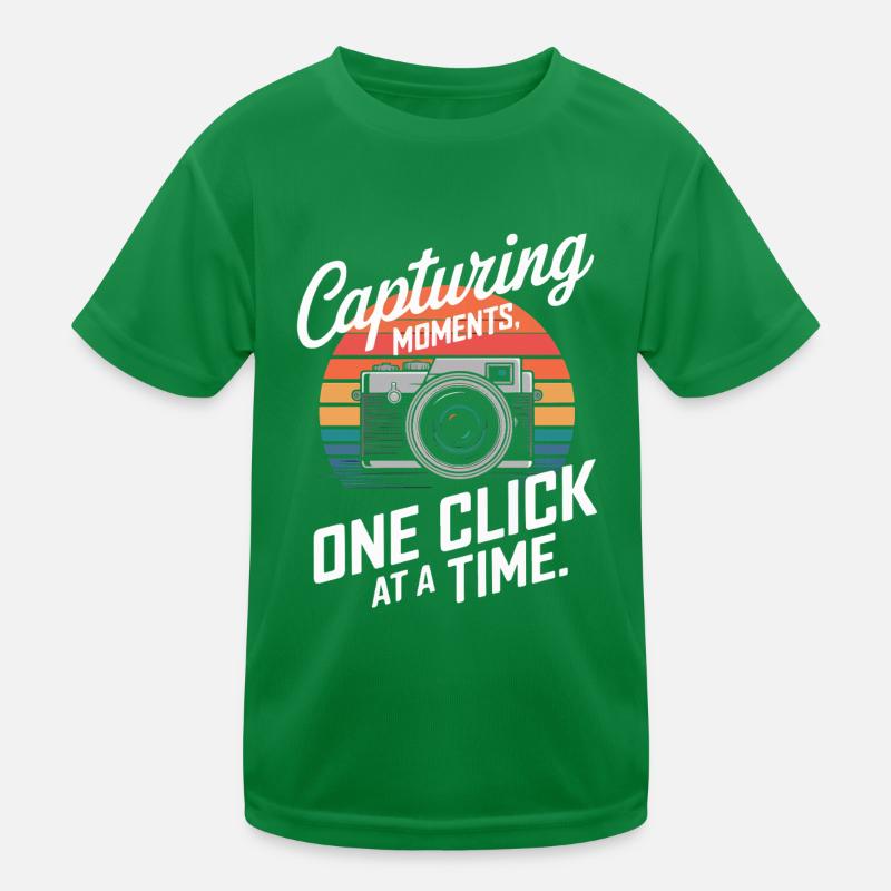 Capturing moments, one click at a time. Kids Functional T-Shirt