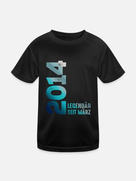 Légendaire Depuis Mars 2014 Mars 2014 Anniversaire 2014 - T-shirt sport Enfant - noir - Devant