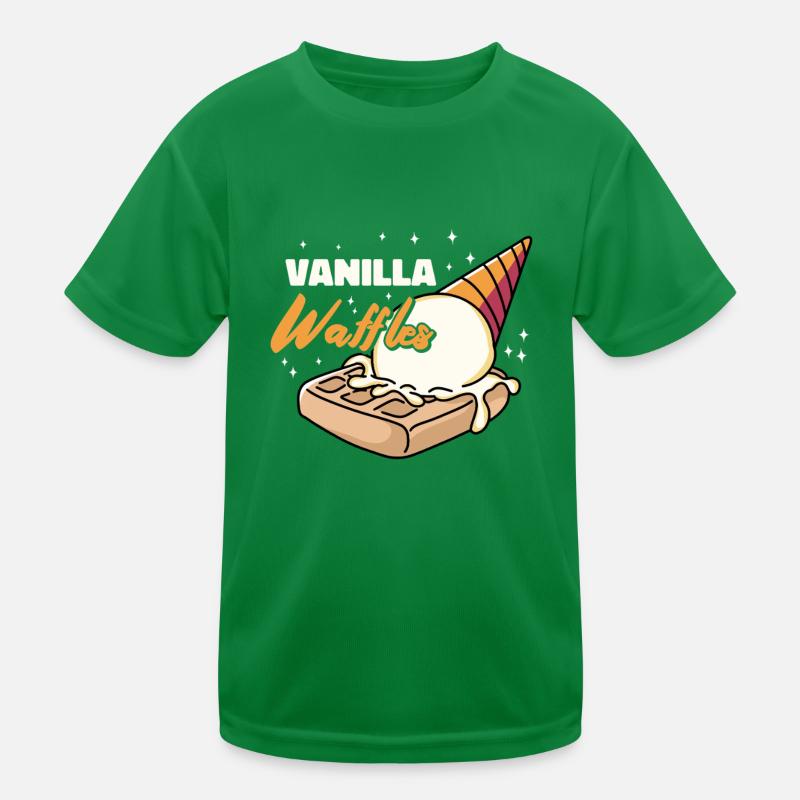 Vanilla Waffles Syrup Breakfast Waffles Kids Functional T-Shirt