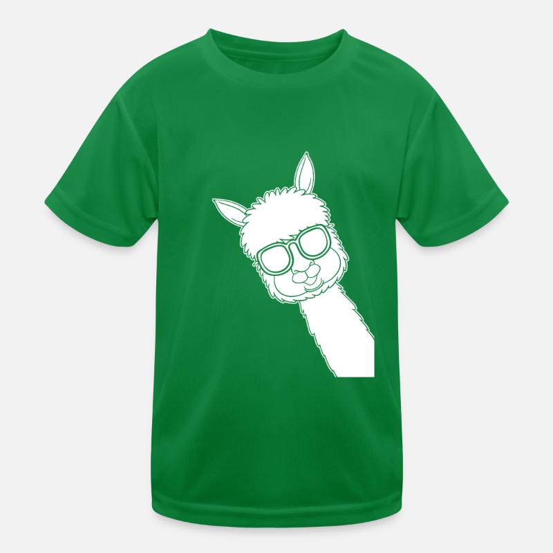 Funny Llama sunglasses Llama Lover Alpaca Kids Functional T-Shirt