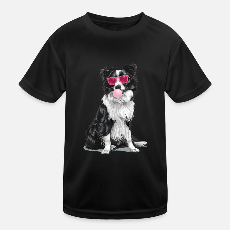 Border Collie Kinder Funktions-T-Shirt